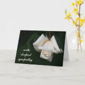 Schöne grüne Blätter Weiße Rose Blume Beileid Karte (Gelbe Blume)