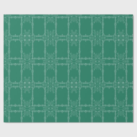 Schöne grüne Blume Geschenkpapier (Flach)