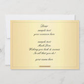 Schöne grüne Blumen Design gratulieren Einladung (Rückseite)