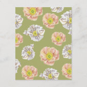 Schöne grüne Blumenzwiebeln Details und QR-Code Begleitkarte (Rückseite)