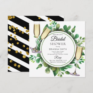 Schöne Grüne Bridal Dusche Einladung