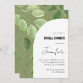 Schöne grüne Eukalyptus-Blätter Einladung (Vorne/Hinten)