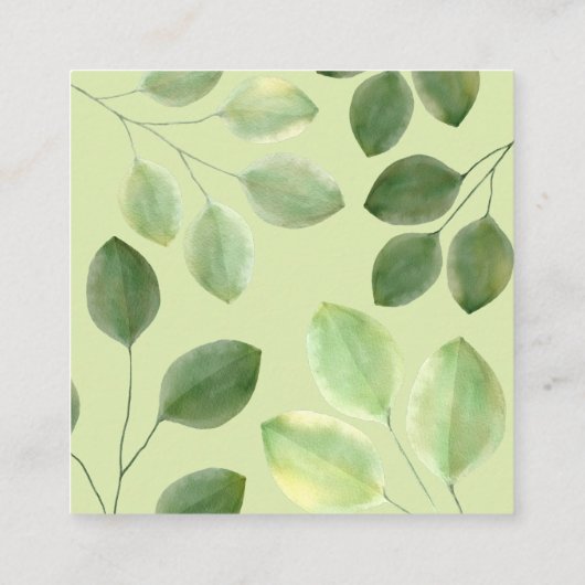 Schöne grüne Eukalyptus-Blätter Einladung (Rückseite)