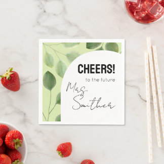 Schöne grüne Eukalyptus-Blätter Einladung Serviette