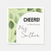 Schöne grüne Eukalyptus-Blätter Einladung Serviette (Vorderseite)