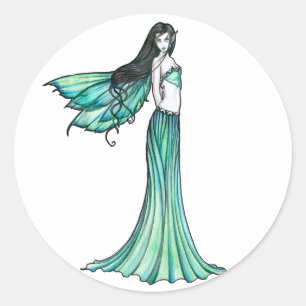 Schöne grüne Fairy Stickers von Molly Harrison