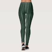 Schöne, grüne Farbtöne Bio einzigartige Flammen Leggings (Rückseite)