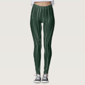 Schöne, grüne Farbtöne Bio einzigartige Flammen Leggings (Vorderseite)