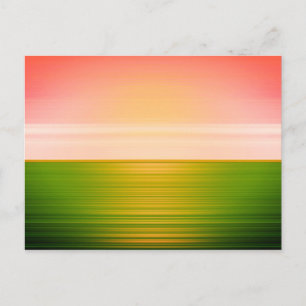 Schöne Grüne Feldkunst des Sonnenaufgangs Abstrakt Postkarte