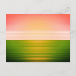 Schöne Grüne Feldkunst des Sonnenaufgangs Abstrakt Postkarte