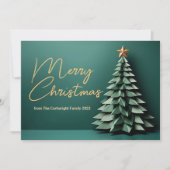 Schöne grüne frohe Weihnachtsbaum Custom Feiertagskarte (Vorderseite)