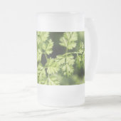 Schöne grüne Frühlingsstifte Blätter Mattglas Bierglas (VorderseiteRechts)