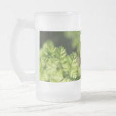 Schöne grüne Frühlingsstifte Blätter Mattglas Bierglas (Links)