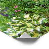 Schöne Grüne Gartenlandschaft mit Hostas Poster (Ecke)