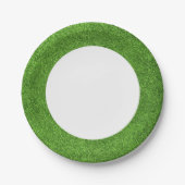 Schöne grüne Grasstruktur vom Golfplatz Pappteller (Vorderseite)