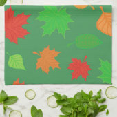 Schöne grüne Herbstleaves Geschirrtuch (Gefaltet)
