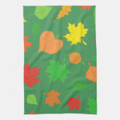 Schöne grüne Herbstleaves Geschirrtuch (Vertikal)