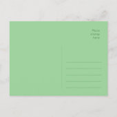 Schöne grüne, herzförmige Blätter Natur Foto Postkarte (Rückseite)