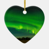 Schöne grüne Island-Nordlichter Keramikornament (Vorne)