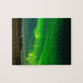 Schöne grüne Island-Nordlichter Puzzle (Horizontal)