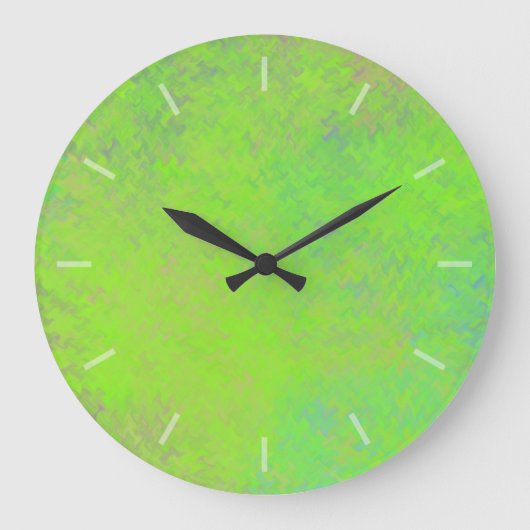 Schöne grüne Karton-Designuhr Große Wanduhr (Vorderseite)