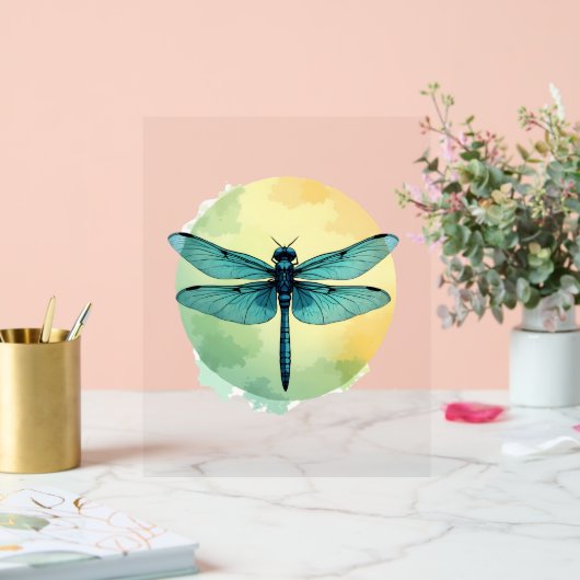 Schöne grüne Libelle Acrylschild (Hochzeit)