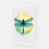 Schöne grüne Libelle Acrylschild (Winkel)