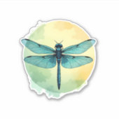 Schöne grüne Libelle Aufkleber (Vorderseite)