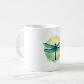Schöne grüne Libelle Kaffeetasse (Vorderseite Links)