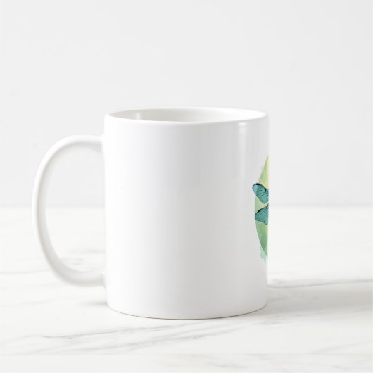 Schöne grüne Libelle Kaffeetasse (Links)