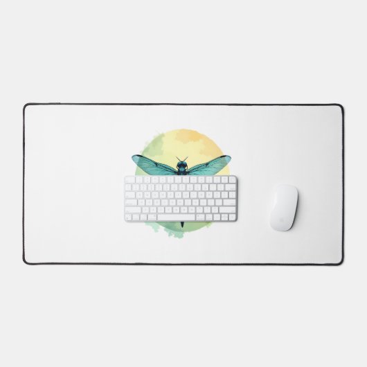 Schöne grüne Libelle Schreibtischunterlage (Tastatur & Maus)