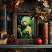 Schöne grüne Märchen Vintager Stil Kunst Poster