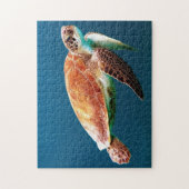 Schöne grüne Meeresschildkröte Puzzle (Vertikal)