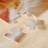 Schöne grüne mit Augen orange Tiger-Katze Puzzle (Seite)