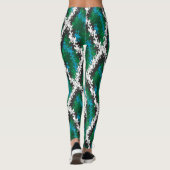 schöne grüne Muster Leggings (Rückseite)