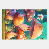 Schöne, grüne niedliche Säuglingszimmer Geschenkpapier Set (Vorderseite 2)