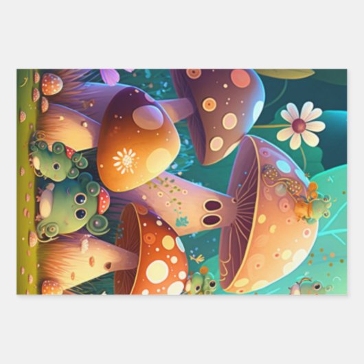 Schöne, grüne niedliche Säuglingszimmer Geschenkpapier Set (Vorderseite)