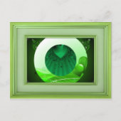 Schöne grüne Notecard Postkarte (Vorderseite)