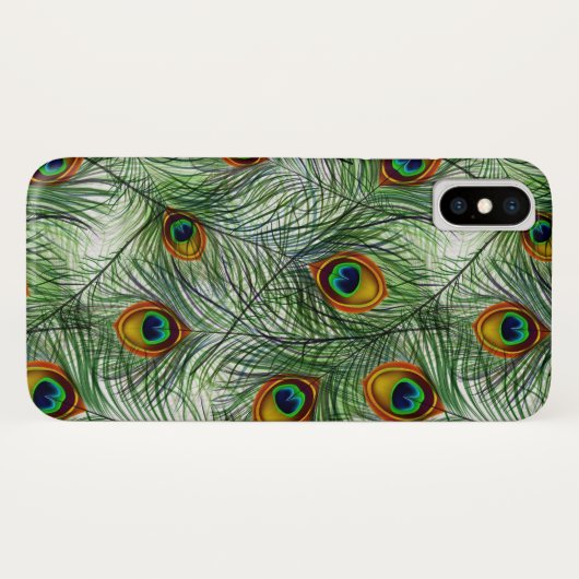 Schöne grüne Pfau-Feder Case-Mate iPhone Hülle (Rückseite (Horizontal))