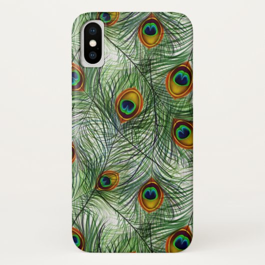 Schöne grüne Pfau-Feder Case-Mate iPhone Hülle (Rückseite)