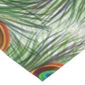 Schöne grüne Pfau-Feder Tischdecke (Schrägansicht)