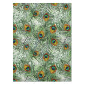 Schöne grüne Pfau-Feder Tischdecke (Vorderseite)
