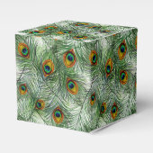 Schöne grüne Pfauenfeder Geschenkschachtel (Vorderseite)