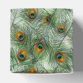 Schöne grüne Pfauenfeder Geschenkschachtel (Oben)