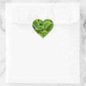 Schöne grüne Pflanze Herz-Aufkleber (Tasche)