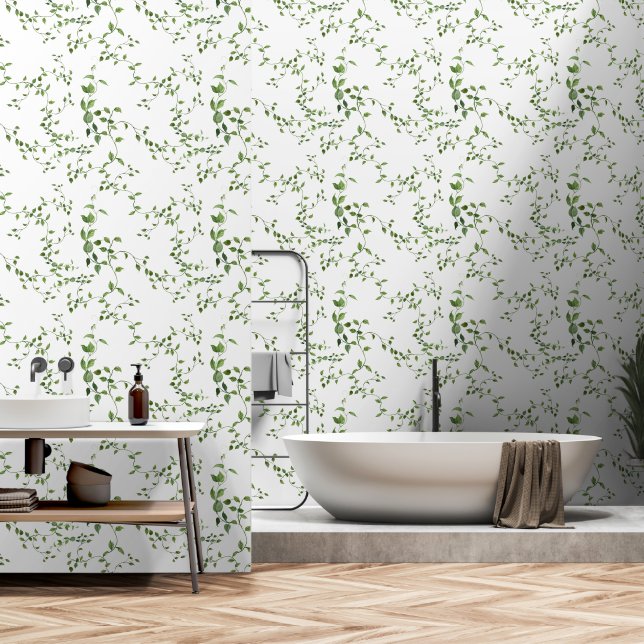 Schöne grüne Reben Tapete (Badezimmer)