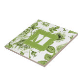 Schöne grüne Rose Fliese (Seite)