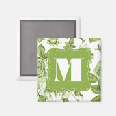 Schöne grüne Rose Magnet (Vorderseite/Rückseite)