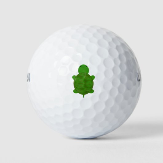 Schöne grüne Schildkröte Golfball (Vorderseite)