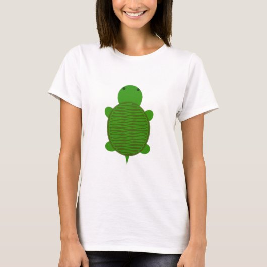 Schöne grüne Schildkröte T-Shirt (Vorderseite)